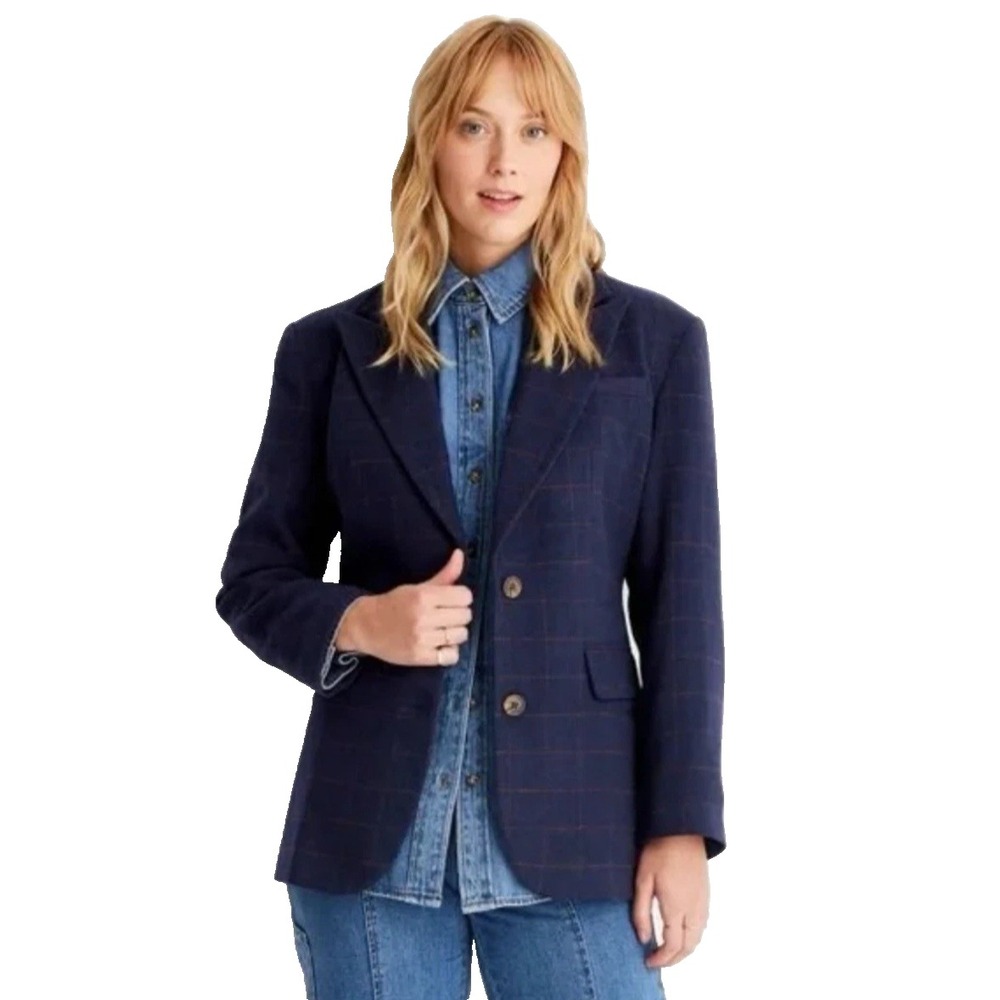 Future‎ Collective Womens XS Blazer Reese Blutstein Preppy Academia Career Work